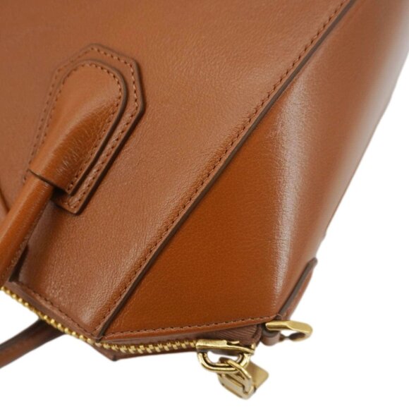 Givenchy Antigona Small Leather Satchel Shoulder Bag Brown - Picture 7 of 16